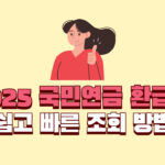 2025년 최신 국민연금 환급금 조회방법 7
